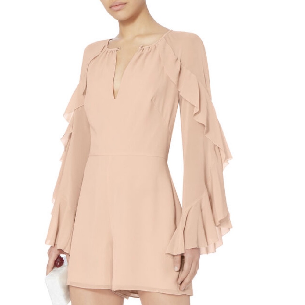 Intermix Molly Pale Pink/Nude Ruffle Romper